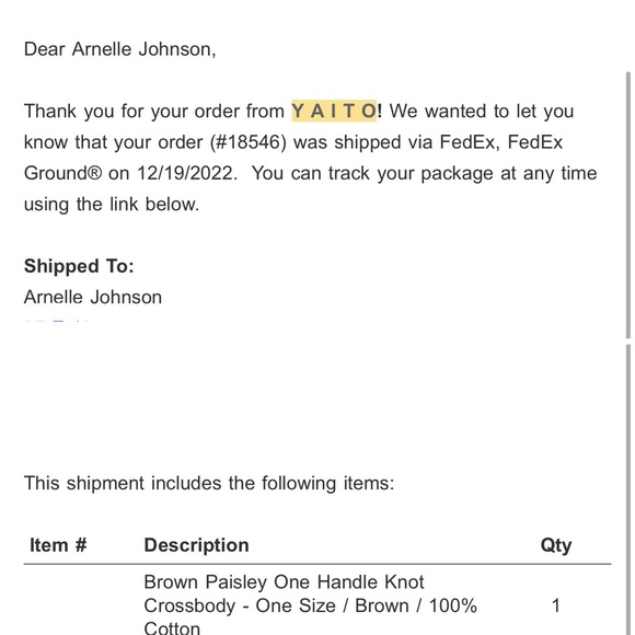 Yaito Brown Paisley One Handle Knot Crossbody (2022) - Picture 5 of 5